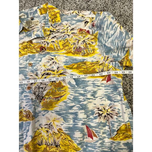 The Territory Ahead Men’s Retro Hawaiian Camp Shirt XL, Cotton‎ Island Sailboats - Picture 12 of 14